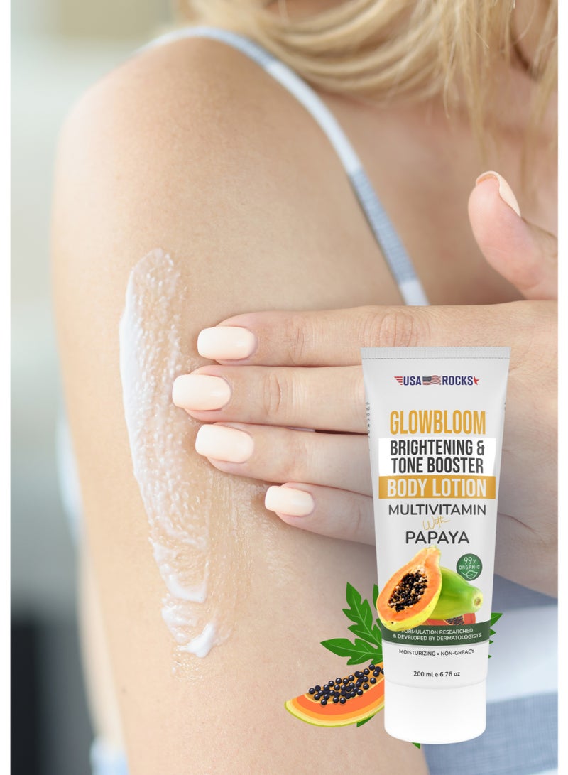 USA ROCKS Multivitamin & Papaya Body Lotion- Brightening & Deep Hydration Care - Image 2
